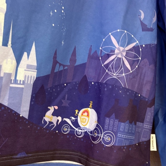 Disney Her Universe Purple and Blue Disneyland Castle Scene Sweatshirt - Picture 6 of 16